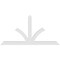 Ekena Millwork Richland Architectural Grade PVC Gable Bracket, 108"W x 54"H x 4"D x 6"F, 12/12 Pitch GBP108X54X0406RIC00 - alternate 3